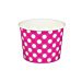 16 oz Paper Hot/Cold Ice Cream Cups - by Frozen Solutions (Polka Dot Pink)