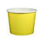 16 oz Paper Hot/Cold Ice Cream Cups - by Frozen Solutions (Yellow)