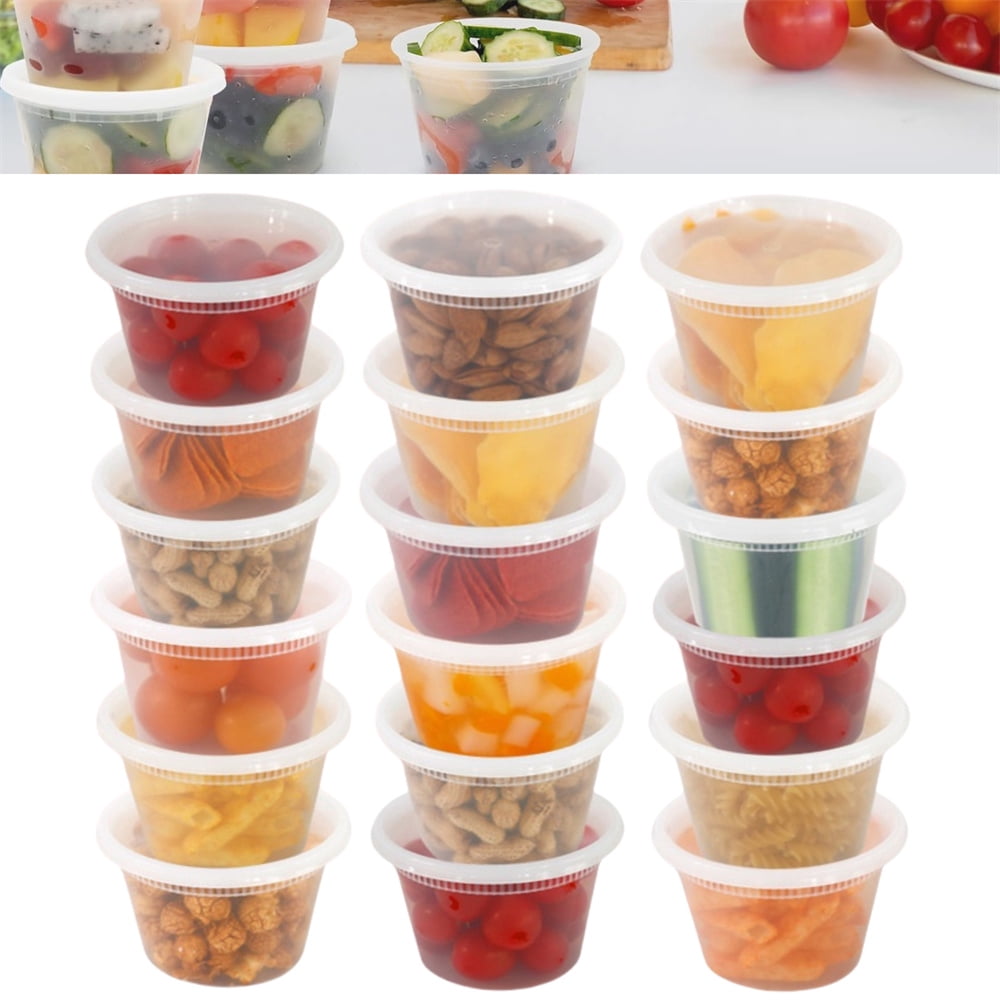 16 oz Plastic Food Storage Box,Clear Deli Containers with Tight Lids ...