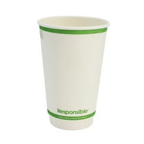 16 oz Smooth Insulated Hot Cups | Tree-Less™ Compostable Paper