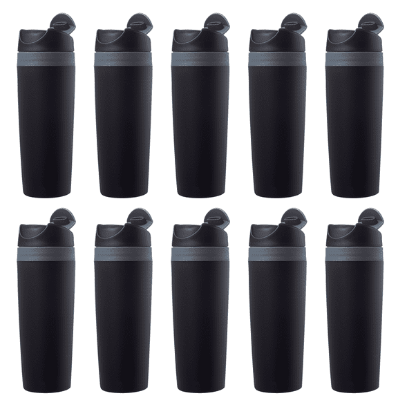 16 oz. Snap Seal Tumbler Travel Mugs - 10 Pack - Black