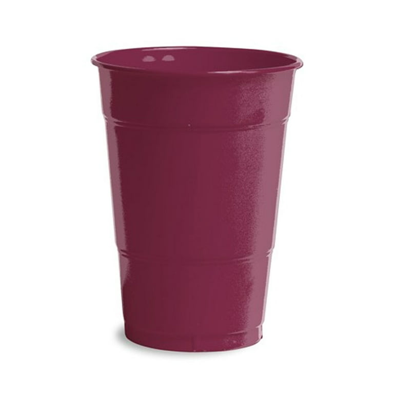 Plastic Cups 16 oz RED 16 pcs - Dollar Store