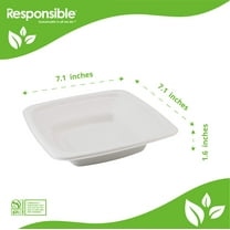16 oz Square Bowls | Tree-Less™ Compostable Molded Fiber