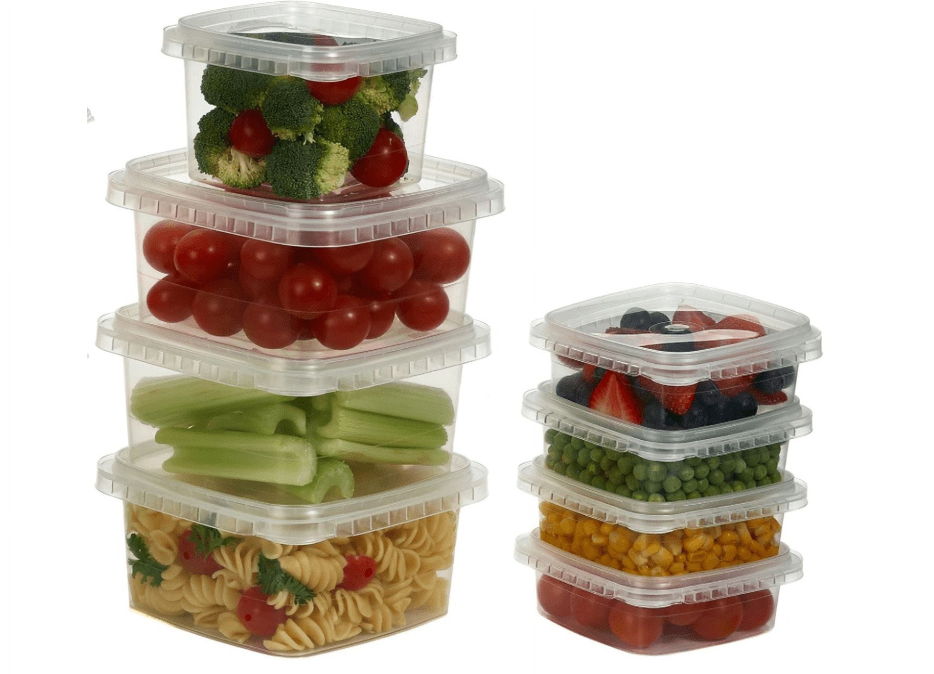 16-oz. Square Clear Deli Containers with Lids , Tamper-Proof BPA-Free ...