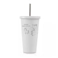 thumbnail image 1 of 16 oz Stainless Steel Double Wall Insulated Tumbler Pool Beach Cup Travel Mug With Straw Hair Stylist Superstar Unicorn Funny (White), 1 of 1