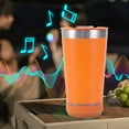 thumbnail image 1 of 16 oz Tumbler with Speaker - Bluetooth Speaker Cup, Insulated Can and Bottle Holder for Hot or Cold Drinks, Double Wall Stainless Steel Drinkware, 1 of 7