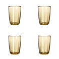thumbnail image 1 of 16 oz Vertical Striped Acrylic Drinking Cups Set of 4, Transparent Brown Tumblers, Reusable Shatterproof Water Cup for Hot Cold Drinks, Stackable, BPA-Free, Dishwasher Safe, 1 of 7