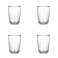 thumbnail image 1 of 16 oz Vertical Striped Acrylic Drinking Cups Set of 4, Transparent Clear Tumblers, Reusable Shatterproof Water Cup for Hot Cold Drinks, Stackable, BPA-Free, Dishwasher Safe, 1 of 8