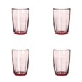 thumbnail image 1 of 16 oz Vertical Striped Acrylic Drinking Cups Set of 4, Transparent Pink Tumblers, Reusable Shatterproof Water Cup for Hot Cold Drinks, Stackable, BPA-Free, Dishwasher Safe, 1 of 7