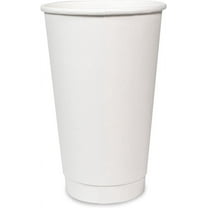 16 oz White Double Wall Insulated Disposable To Go Coffee Cups [500 Counts] Perfect for Chocolate Tea, Espresso, and Cocoa Drinks (16oz)