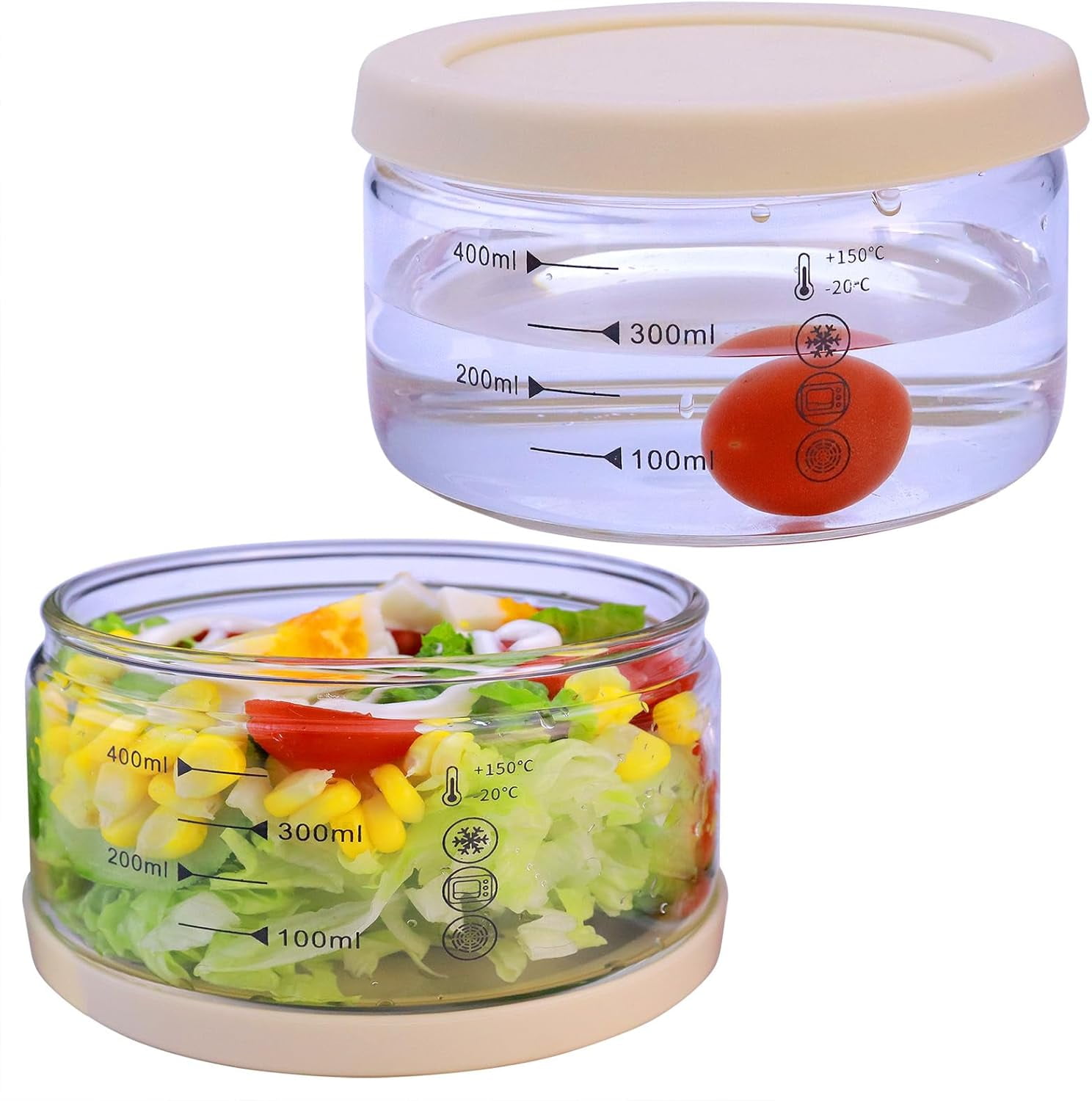 16 oz glass container with silicone lid,glass food storage