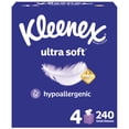 thumbnail image 1 of (16 pack) Kleenex Ultra Soft 3-Ply Cube Box Facial Tissues, 4 Pack (240 Total Tissues), 1 of 12