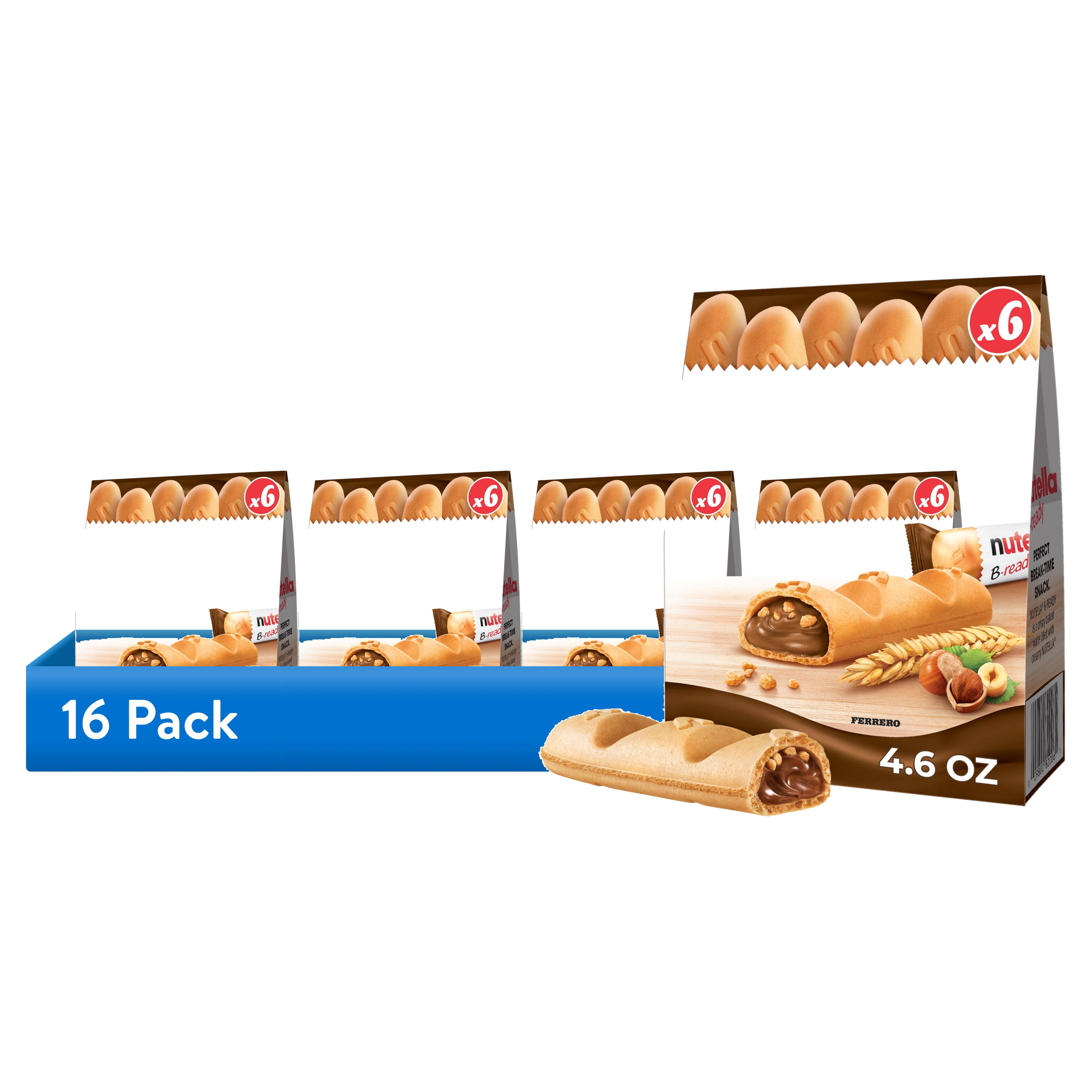 (16 pack) Nutella B-ready Wafer Bars, Hazelnut Spread with Cocoa Snack Bar, 6 Pack, 4.6 oz
