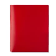 (16 pack) Pen+Gear 3-Prong 2-Pocket Poly Folder, Red