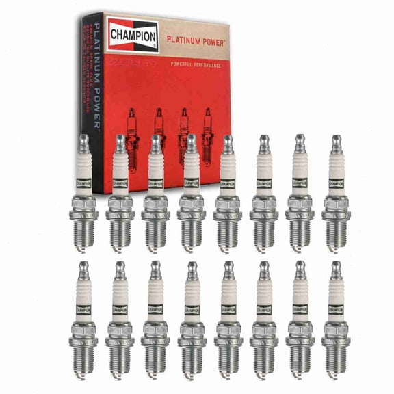 16 pc Champion Platinum Spark Plugs compatible with Mercedes-Benz R500 5.0L V8 2006-2007
