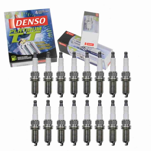 16 pc DENSO Platinum TT Spark Plugs compatible with Dodge Charger 5.7L V8 2009-2015