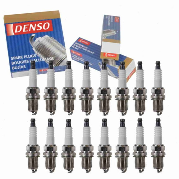 16 pc DENSO Standard Spark Plugs compatible with Mercedes-Benz S430 4.3L V8 2000-2004