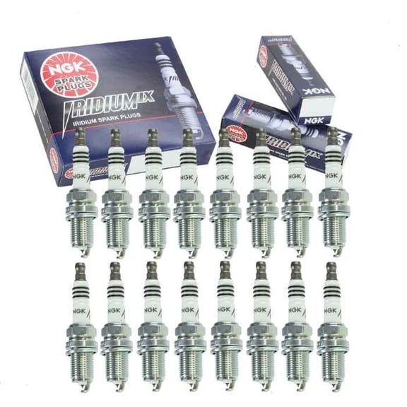 16 pc NGK Iridium IX Spark Plugs compatible with Mercedes-Benz C43 AMG 4.3L V8 1998-2000