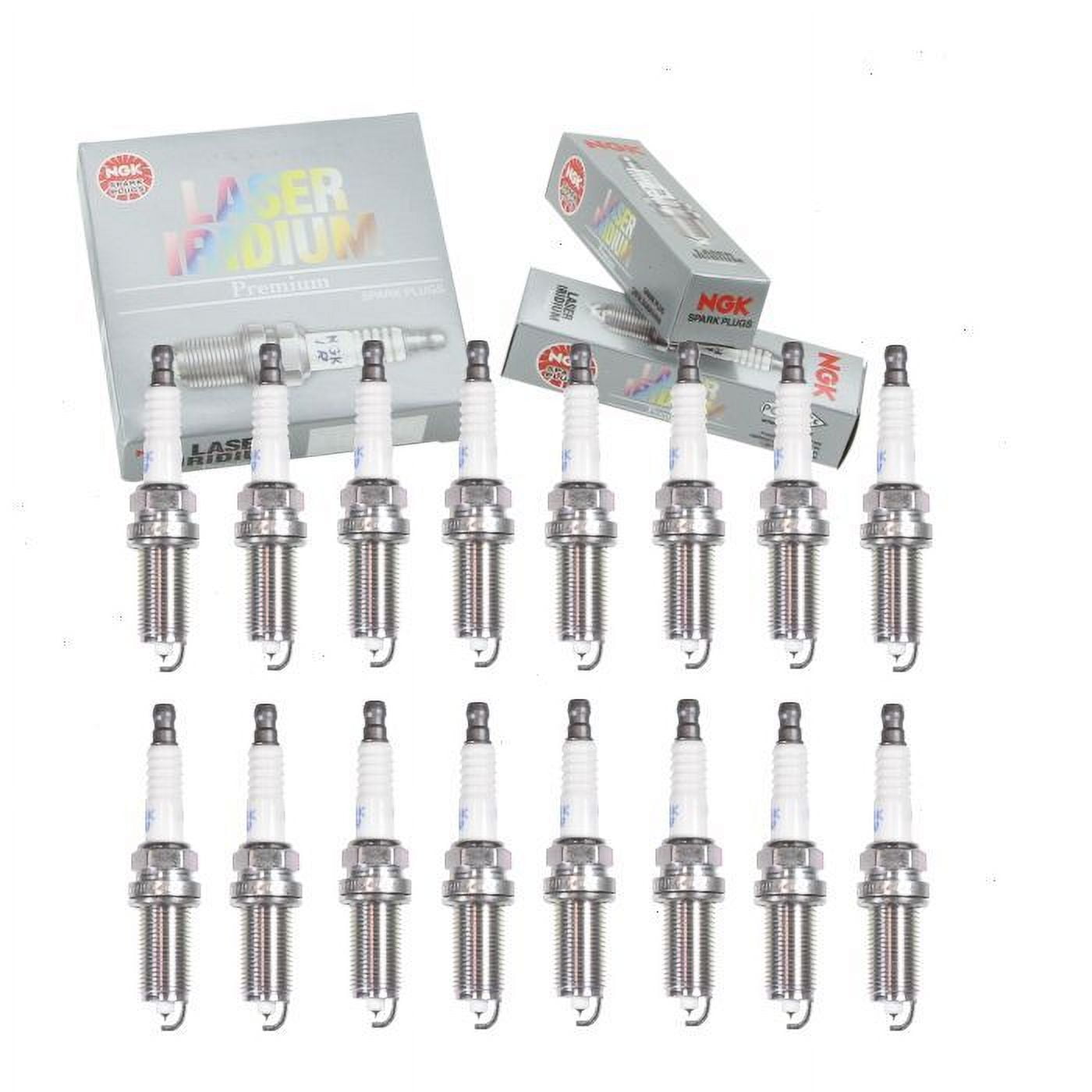 16 pc NGK Laser Iridium Spark Plugs compatible with Jeep Grand Cherokee 5.7L V8 2009-2020