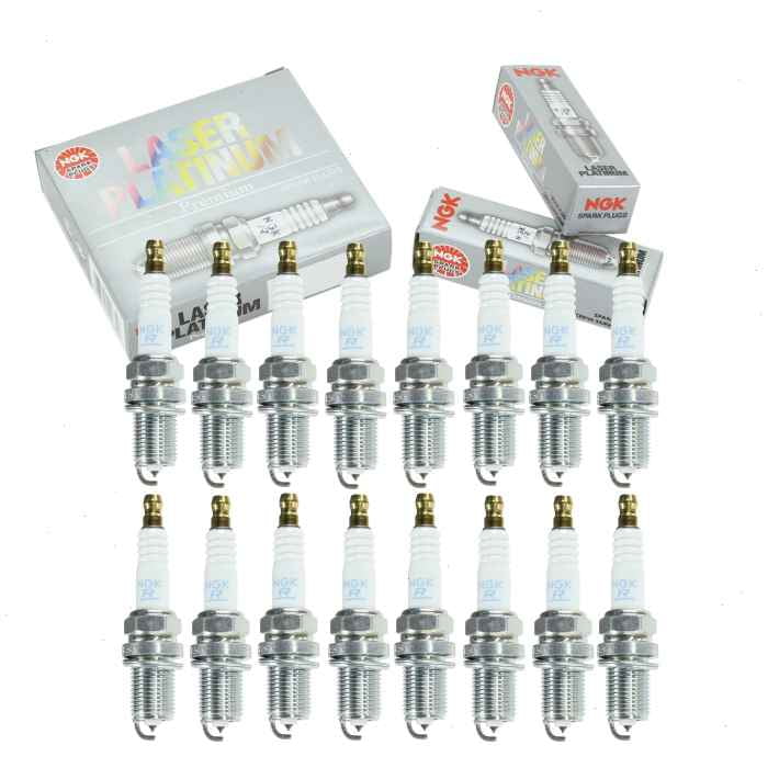 16 pc NGK Laser Platinum Spark Plugs compatible with Mercedes-Benz E500 5.0L V8 2003-2006