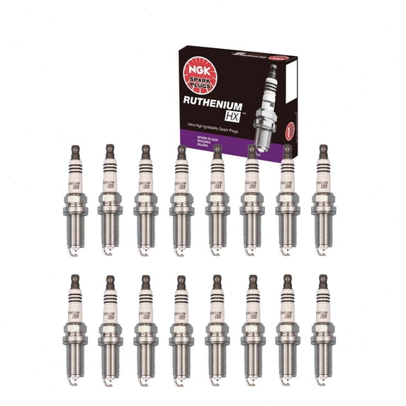 16 pc NGK Ruthenium HX Spark Plugs compatible with Jeep Grand Cherokee 5.7L V8 2009-2020