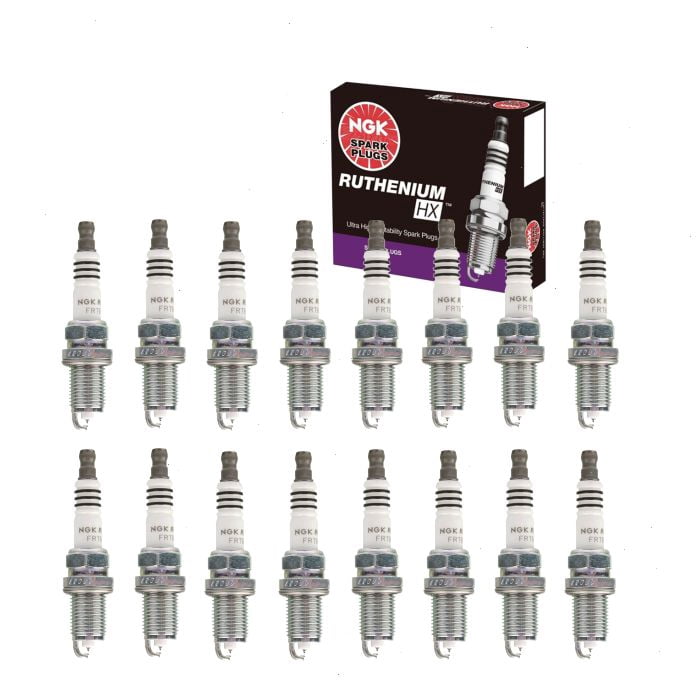 16 pc NGK Ruthenium HX Spark Plugs compatible with Mercedes-Benz CL500 5.0L V8 2000-2002