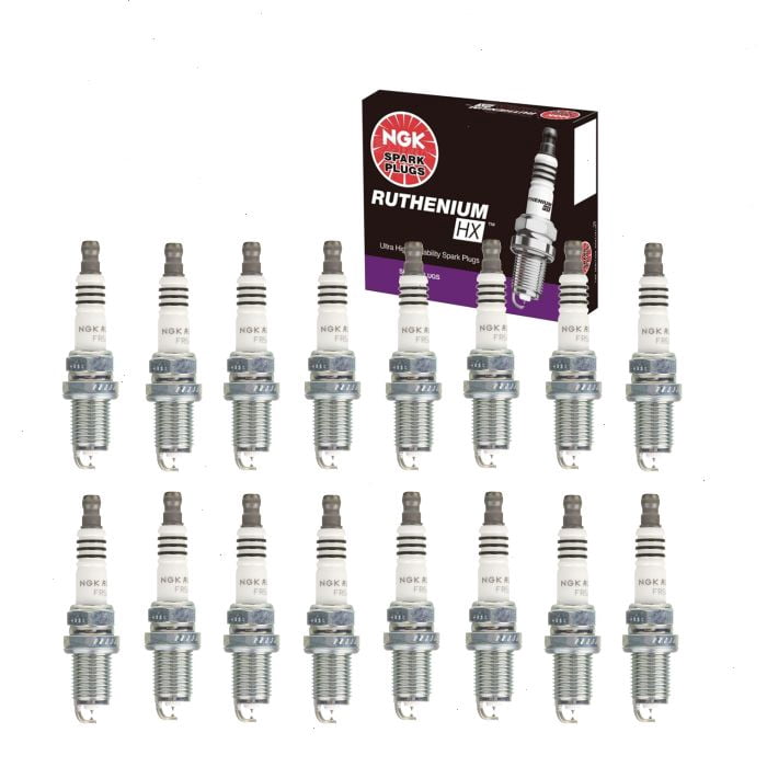 16 pc NGK Ruthenium HX Spark Plugs compatible with Mercedes-Benz CL500 5.0L V8 2000-2006