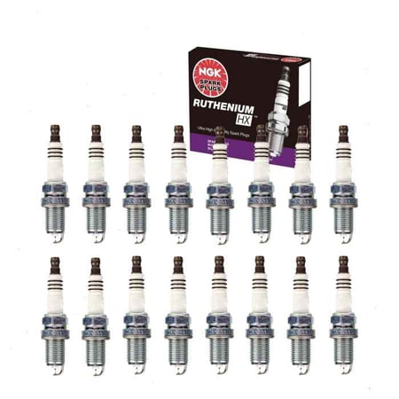 16 pc NGK Ruthenium HX Spark Plugs compatible with Mercedes-Benz SLK55 AMG 5.5L V8 2005-2011