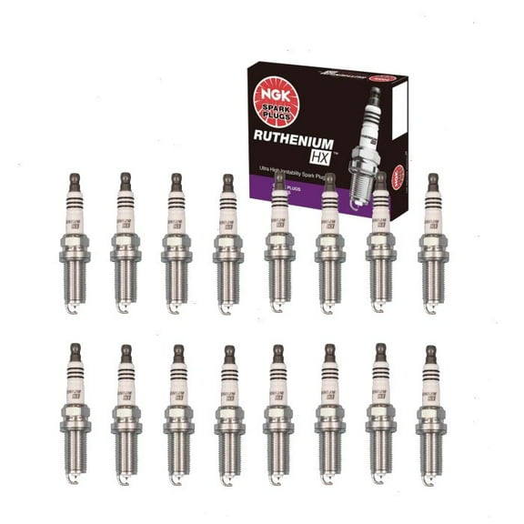 16 pc NGK Ruthenium HX Spark Plugs compatible with Ram 1500 5.7L V8 2011-2024 HEMI V8 Truck