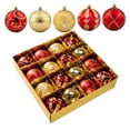 thumbnail image 1 of 16 pc Wonderland Glittering Christmas Ball Ornament Indoor/Outdoor Christmas Tree Decoration Fall Wedding Birthday Halloween Thanksgiving Christmas Holiday Decor, 1 of 7