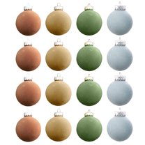 16 pc Wonderland Velvet Christmas Ball Ornament Indoor/Outdoor Christmas Tree Decoration Fall Wedding Birthday Halloween Thanksgiving Christmas Holiday Decor