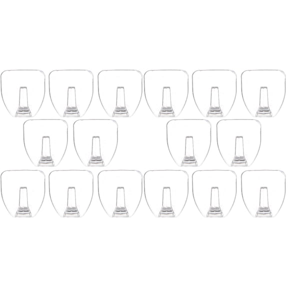 CIMAXIC Clear Self-Adhesive Wall Hooks for Bathroom and Kitchen, 16 Pieces, and Easy to Install for Home Organization