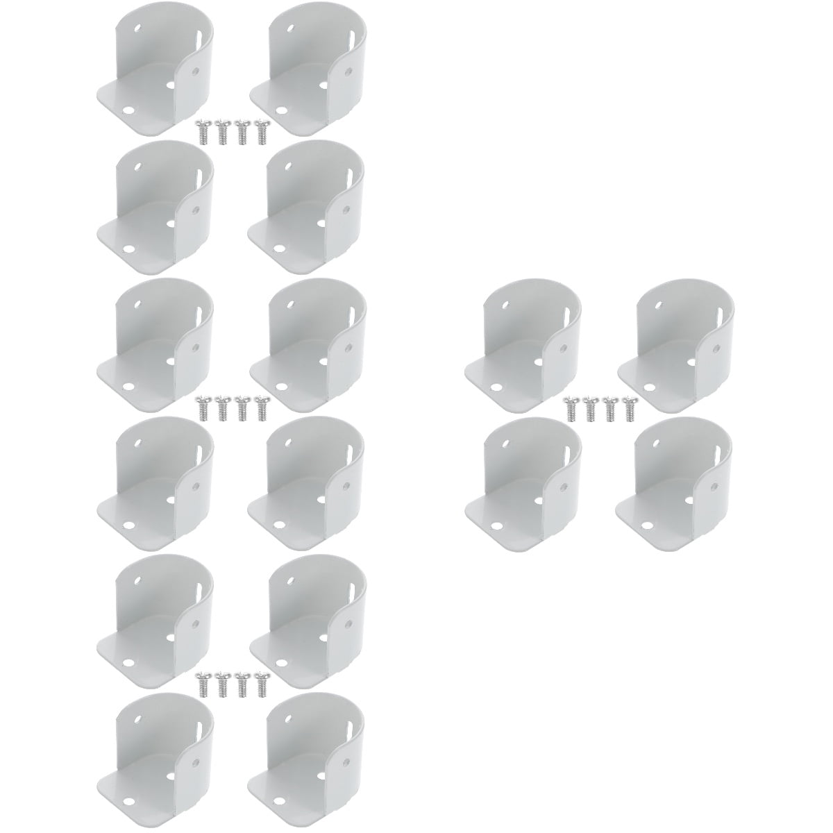 16 pcs Closet Pole Flange Holder Closet Pole Socket Closet Rod Flange