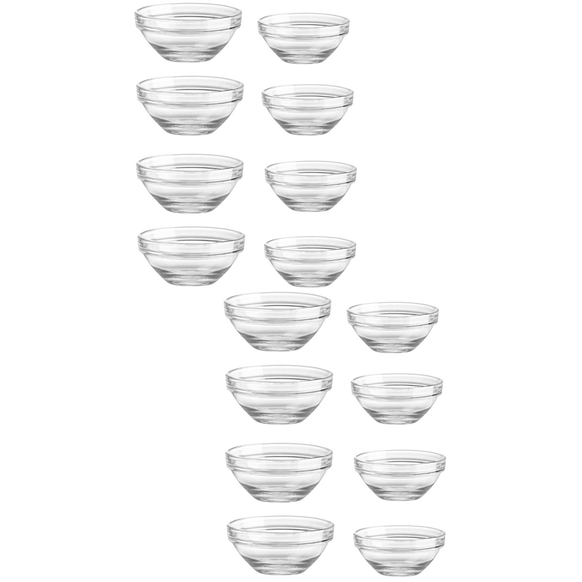16 pcs Small Glass Bowls Glass Ramekins Bowl Glass Candy Dishes Glass