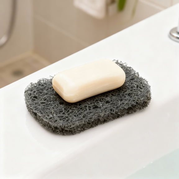 16 pcs Soap Saver Pad, Non- Bar Soap Mat Holder for Bathroom - 4.5x2.9 Inches(Grey)