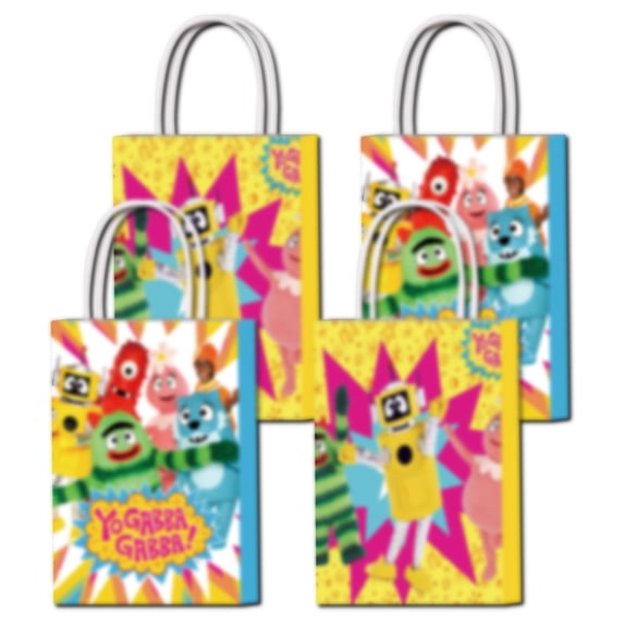 16 pcs Theme Birthday Party Bags,Party Favor Bags,With Candy Gift Bags Handles Favor Bags for Birthday Party Decorations