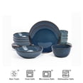 thumbnail image 1 of 16 pcs household ceramic cutlery set, machine washable microwave oven safe,Blue 16pc, 1 of 9