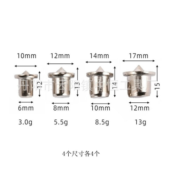 16 pieces dowel centering point, wooden dowel centering points, dowel marker set 6/8/10/12 mm for woodwork drilling tools (solid)