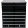 thumbnail image 1 of 16-slot File Organizer with Adjustable Layers Desktop Storage Cabinet, Stackable File Storage Holder 16 Compartment Office Mailbox for Home, Office (Black), 1 of 8