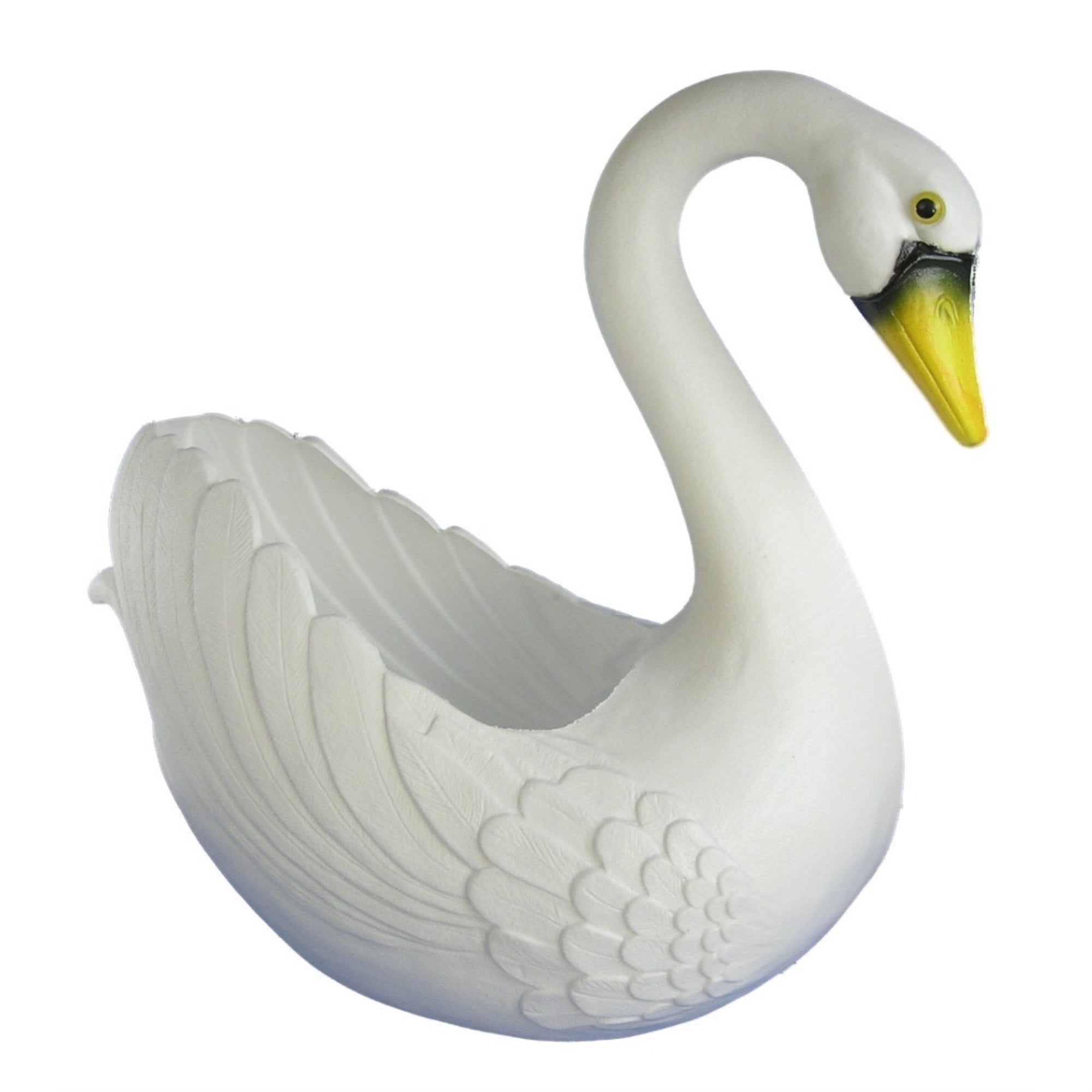 Cado 16" White Resin Swan Shaped Traditional Planter