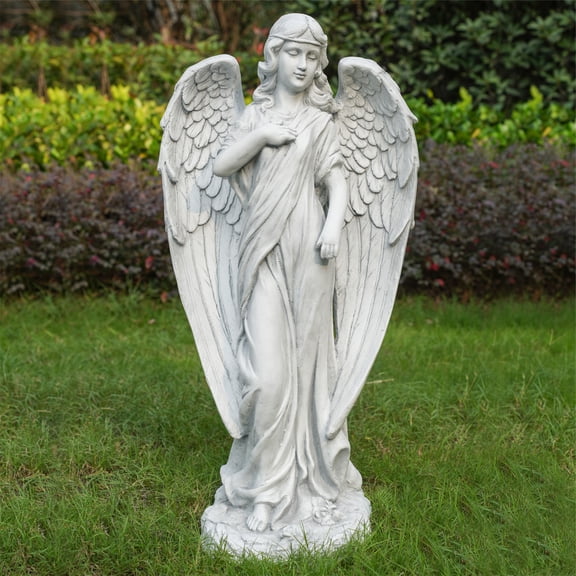 16" x 12" Angel Sculpture – Modern Abstract Home Decor, Indoor/Outdoor Decoration