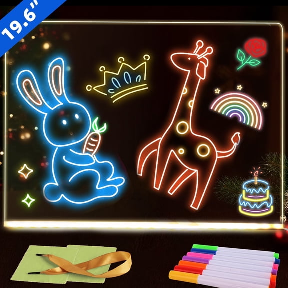 16"x 12" Drawing Board - LED Drawing Board For Kids,LED Note Drawing Board Tablet With Colors Pen, LED Writing Board Gift