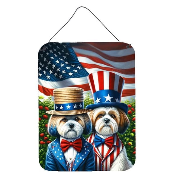 16 x 12 in. All American Lhasa Apso Wall or Door Hanging Prints