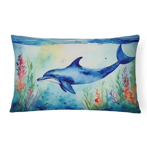16 x 12 in. Unisex Dolphin Throw Pillow