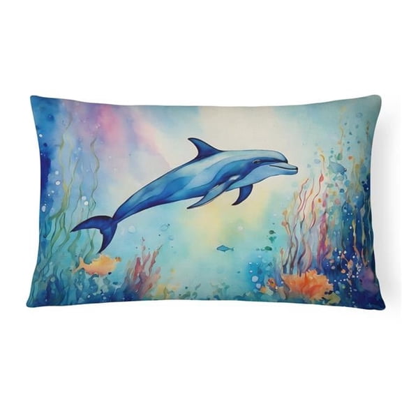 16 x 12 in. Unisex Dolphin Throw Pillow