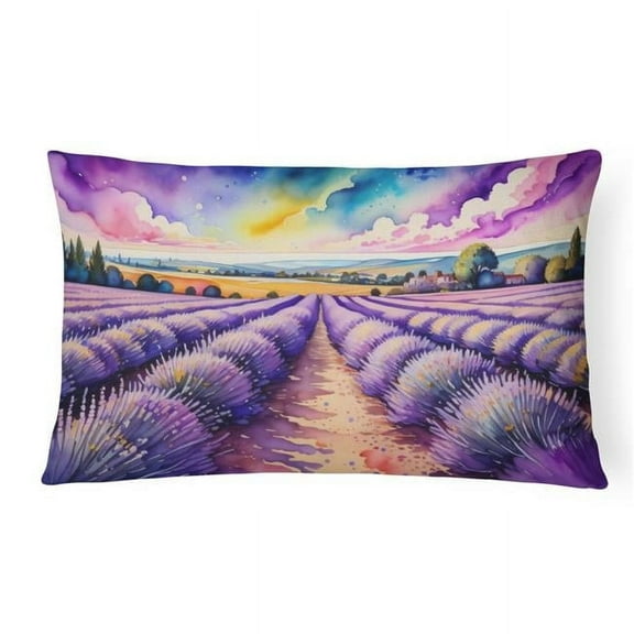 16 x 12 in. Unisex English Lavender in Color Fabric Decorative Pillow