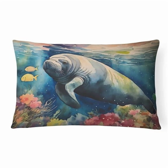 16 x 12 in. Unisex Manatee Throw Pillow