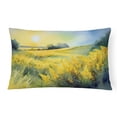 thumbnail image 1 of 16 x 12 in. Unisex Nebraska Goldenrod in Watercolor Fabric Decorative Pillow, 1 of 1