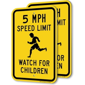 Shop 5 MPH Speed Limit Signs in Aluminum and Metal for Safety