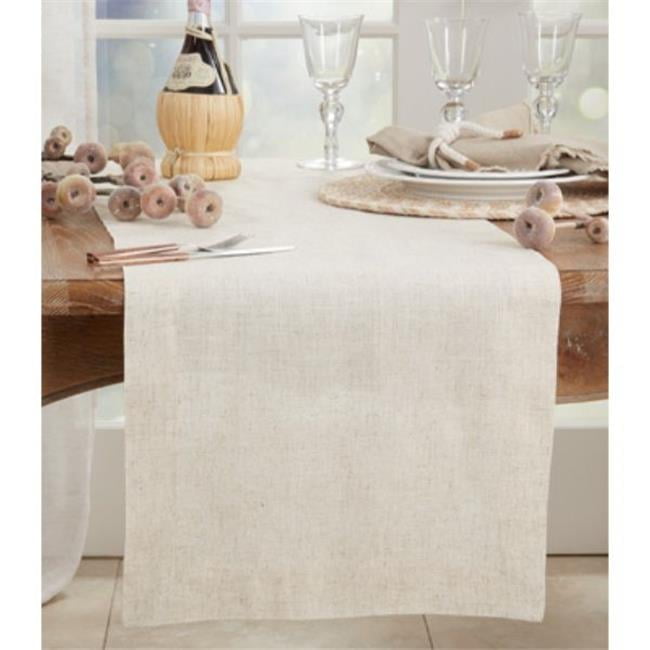 Natural Polyester Hemstitched Table Runner